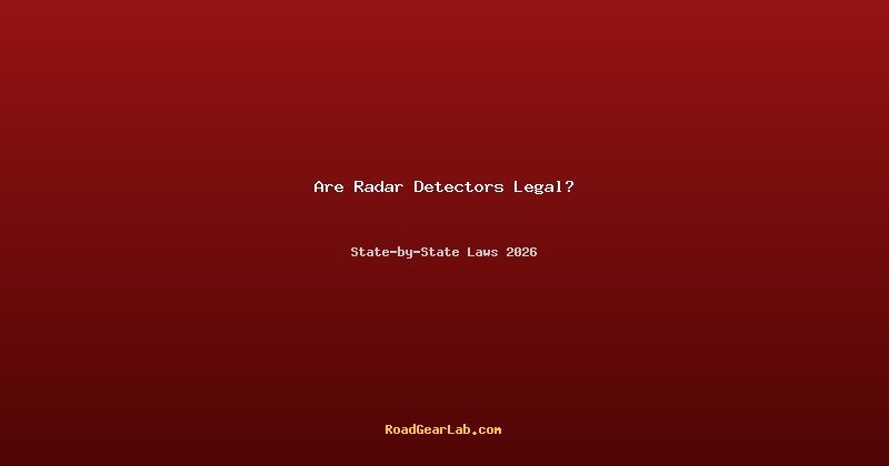 Are radar detectors legal in your state