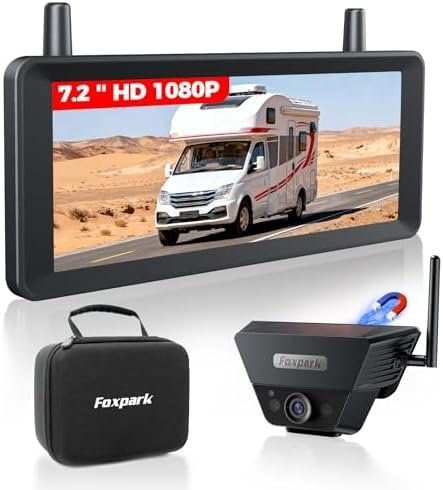 Wireless backup camera with monitor for reverse parking