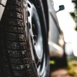 Close-up of a car tire for TPMS monitoring article