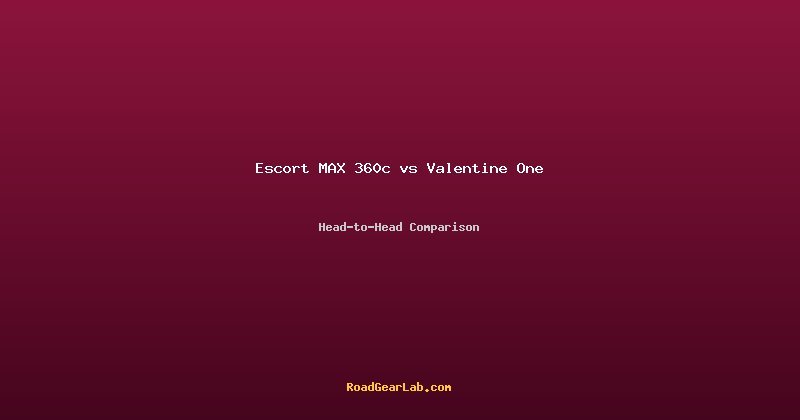 Escort MAX 360c vs Valentine One Gen2