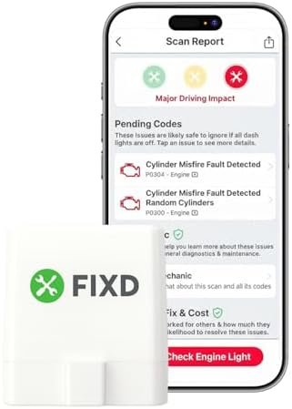 Bluetooth OBD2 diagnostic scanner plugged into car port