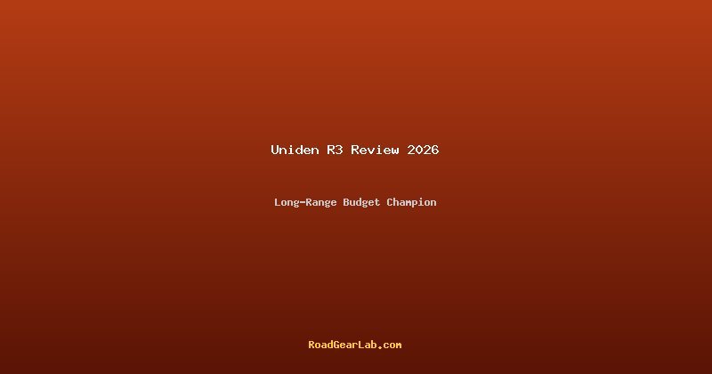 Uniden R3 radar detector review 2026