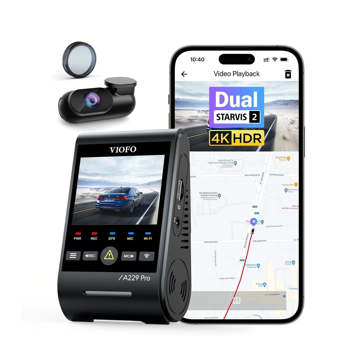 Viofo A229 Pro 2CH front and rear dash cam